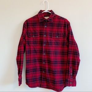 Red & Black Plaid Flannel Shirt